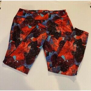 Danskin Now Athletic Leggings Size XL Vibrant Galaxy Cosmic Print Yoga Pilates